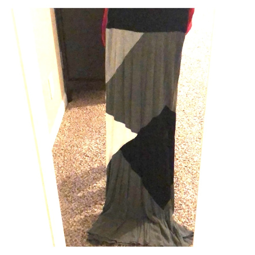Mixed tone maxi skirt